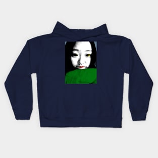 BEAUTIFUL FUNNY ASIAN GIRL POP ART COLOR Kids Hoodie